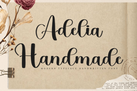 Adelia Handmade: The Festive Typeface for Your Brand