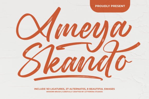 Ameya Skando: The Modern Script Font for Branding