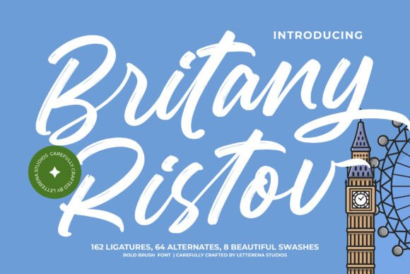 Britany Ristov: A Bold Script Typeface for Editorial Design