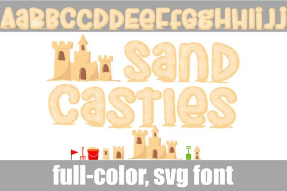 Designing Summer Vibes with the Sand Castles Color Font