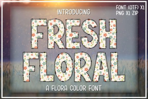 Fresh Floral Font: A Colorful Typeface for Makers
