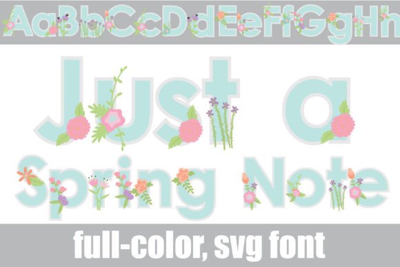 Just a Spring Note: A Vibrant Color Font for Web Headers
