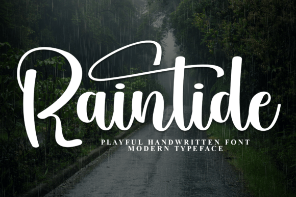 Raintide: A Modern Script Typeface for Editorial Design
