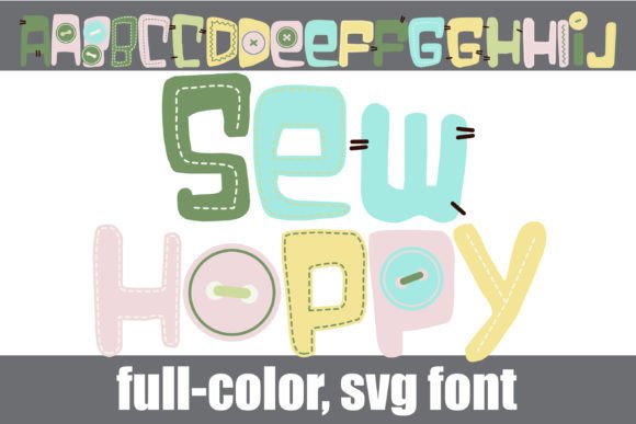 Sew Hoppy: A Color Font for Playful Web Design
