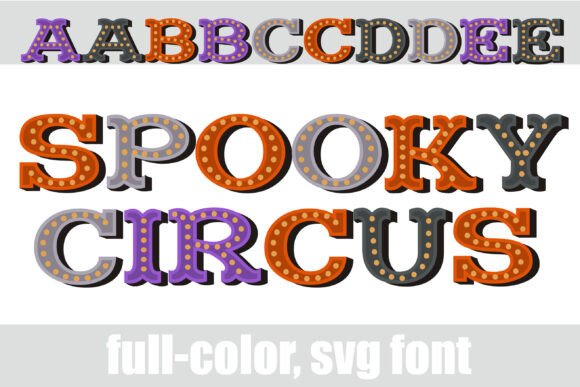 Spooky Circus: A Colorful Serif Font for Makers
