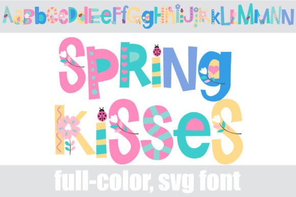 Spring Kisses: A Color Font That Elevates Small Business Branding