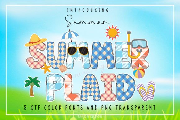 Summer Plaid: A Color Font That Elevates Small Business Branding