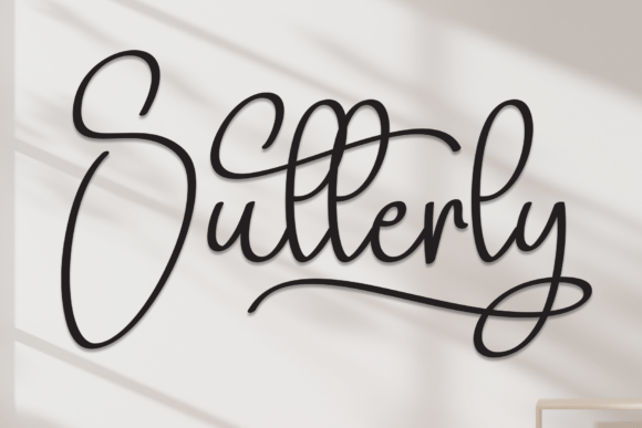Sutterly: A Modern Script Font for Editorial Design