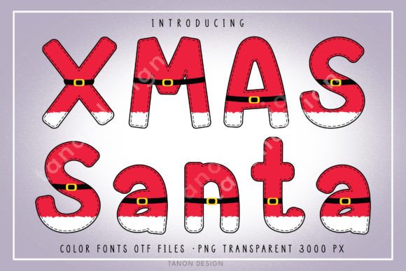 Xmas Santa: A Festive Color Font for Web Headers